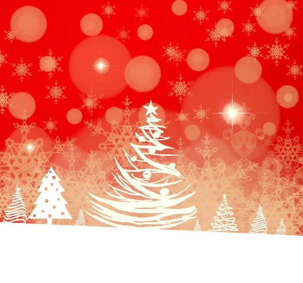 快乐的圣诞背景与雪花 — 图库照片