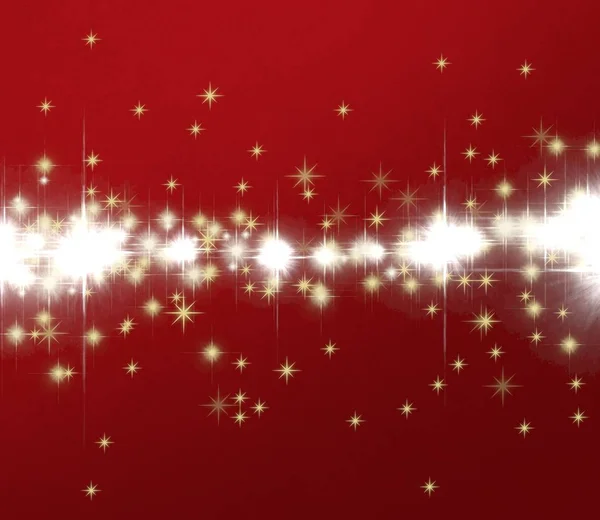 Fondo Rojo Navidad Con Estrellas —  Fotos de Stock