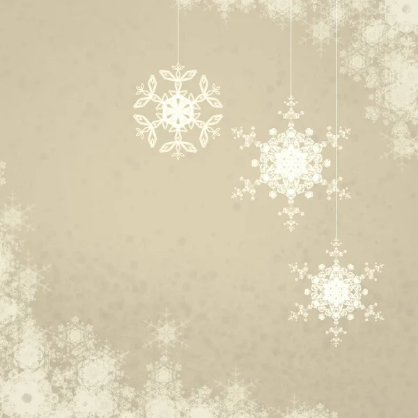 Fondo Navidad Abstracto Con Copos Nieve — Foto de Stock