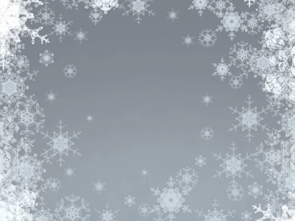 Navidad Cielo Fondo Con Copos Nieve — Foto de Stock