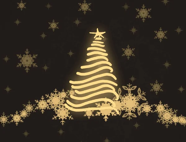 Witte Achtergrond Met Kerstboom — Stockfoto