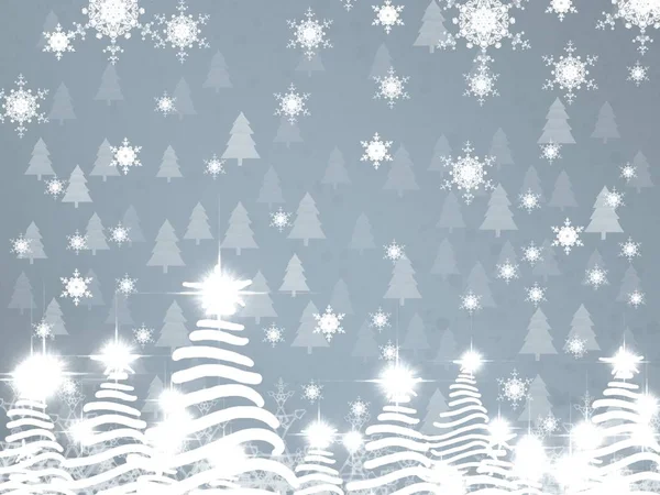 Abstracte Kerst Achtergrond Met Dennenbomen — Stockfoto
