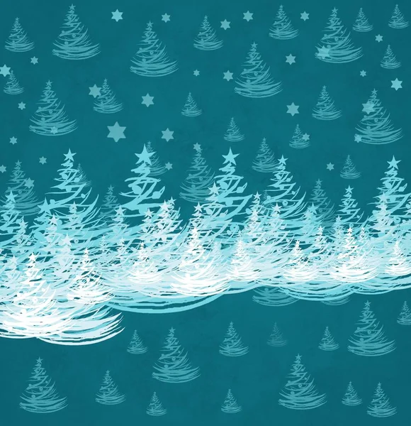 雪の結晶と青いクリスマスの背景 — ストック写真
