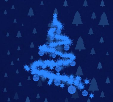 Kar taneleriyle vektör pürüzsüz desen