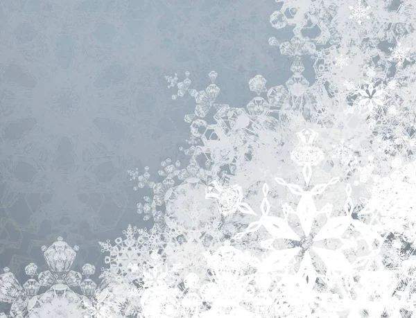 Abstrato Fundo Natal Com Flocos Neve — Fotografia de Stock