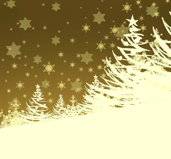 Χριστουγεννιάτικο Δέντρο Φόντο Νιφάδες Χιονιού — Φωτογραφία Αρχείου