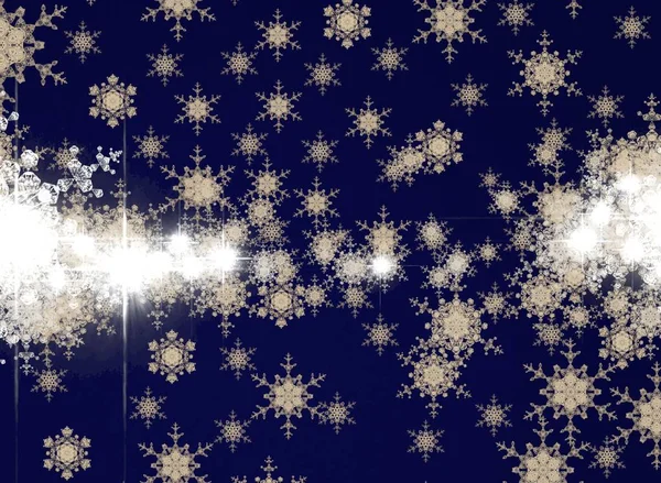 Fondo Navidad Abstracto Con Copos Nieve — Foto de Stock