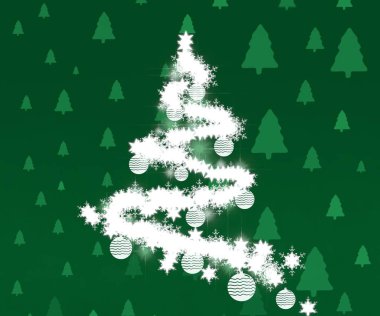 Kar taneleriyle soyut noel arkaplanı