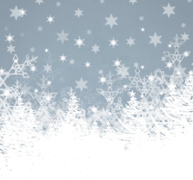 Kar taneleriyle soyut noel arkaplanı