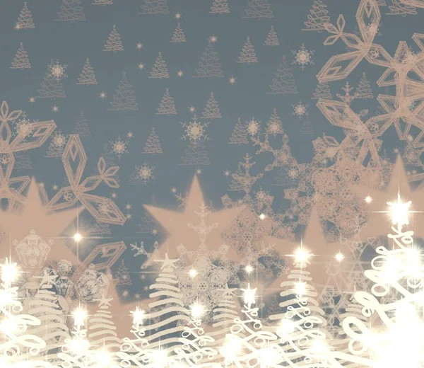 Illustrazione Fiocchi Neve Modello Immagine Sfondo Colorato Santo Natale Ora — Foto Stock