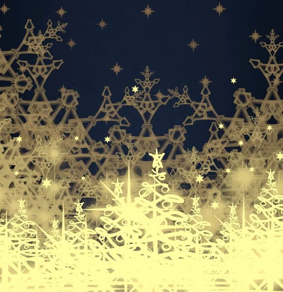 Fondo Navidad Abstracto Con Copos Nieve — Foto de Stock