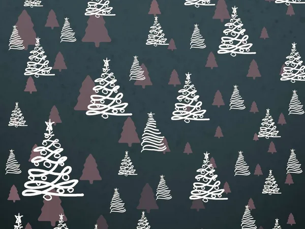 Abstrakt Jul Bakgrund Med Träd — Stockfoto
