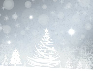 Kar taneleriyle soyut noel arkaplanı