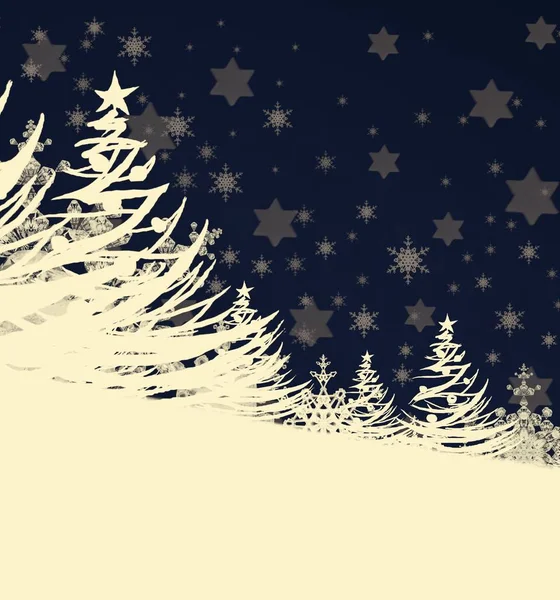 Абстрактний Різдвяний Фон Деревами — стокове фото