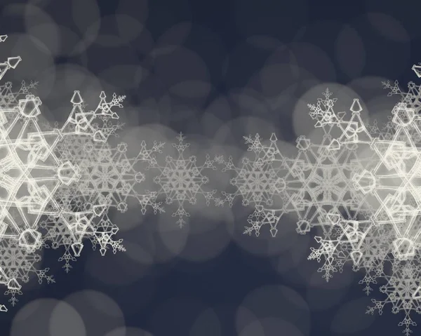 Fondo Navidad Abstracto Con Copos Nieve — Foto de Stock