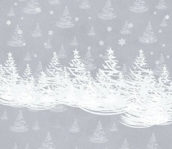 abstract christmas background with trees