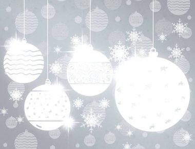 Noel topları ile vektör arka plan