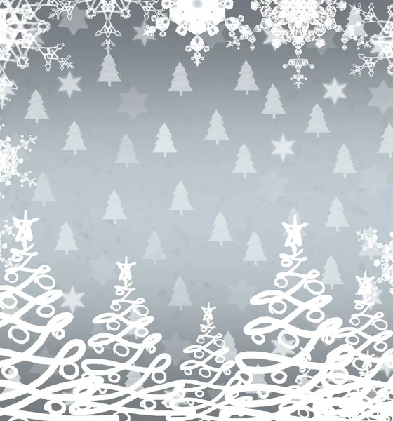 Векторный Бесшовный Рисунок Снежинками — стоковое фото