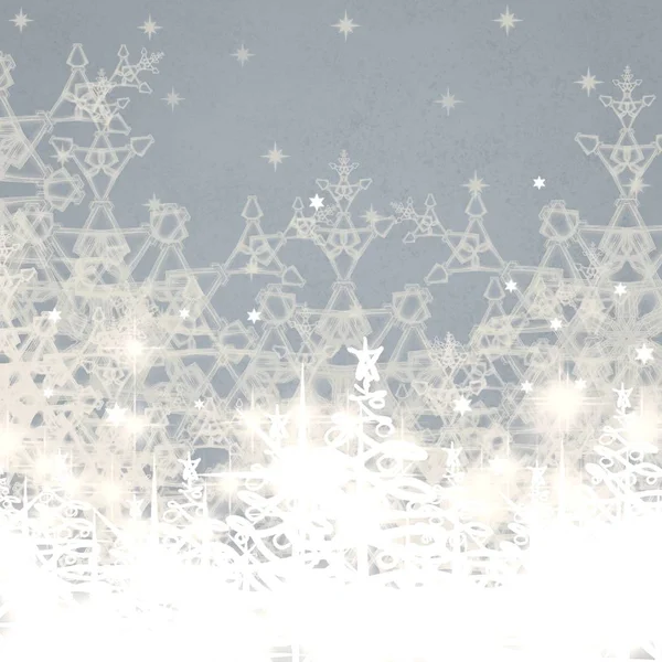 Zimní Vánoční Pozadí Sněhové Vločky — Stock fotografie