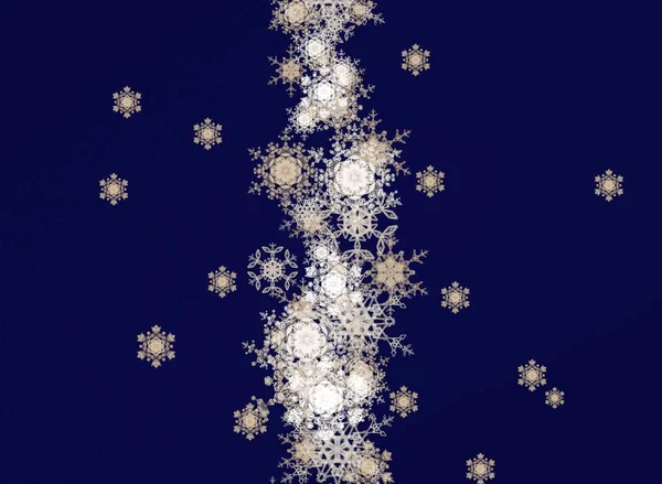 雪の結晶と星のクリスマスツリー — ストック写真