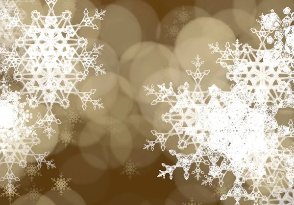 Abstracte Kerstachtergrond Met Sneeuwvlokken — Stockfoto