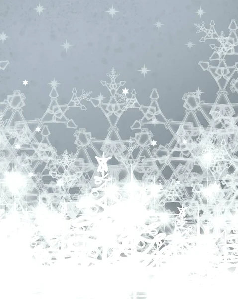 Fondo Navidad Abstracto Con Copos Nieve —  Fotos de Stock