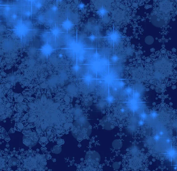 Blue Sky Background Snowflakes — Stock Photo, Image