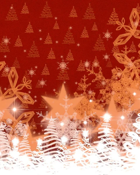 Abstrakte Weihnachten Hintergrund Mit Schneeflocken — Stockfoto