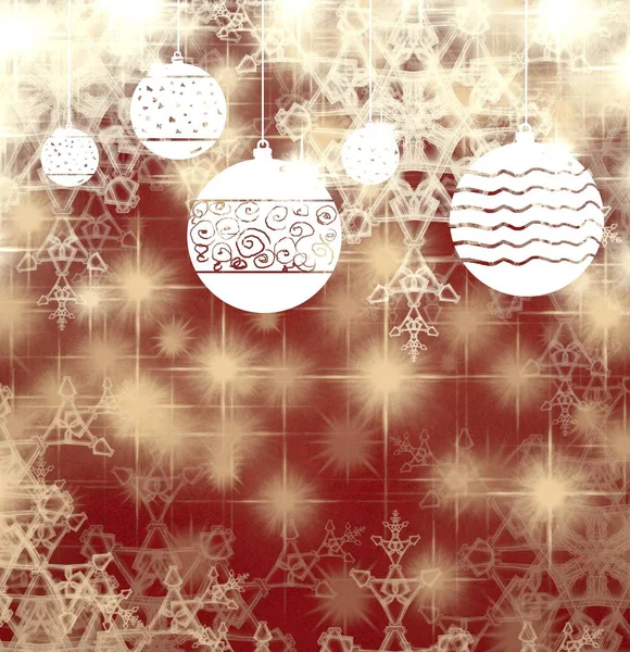 Fundo Abstrato Com Decorações Natal — Fotografia de Stock