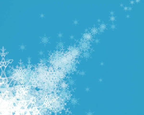 Abbildung Schneeflocken Bild Muster Auf Buntem Hintergrund Heiliger Weihnachtstag Eventzeit — Stockfoto