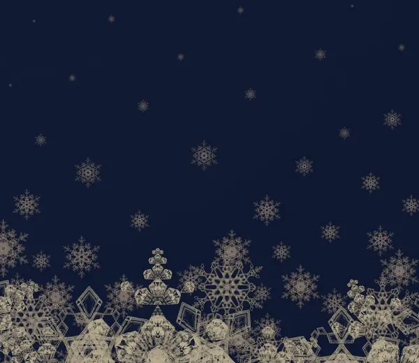 Fondo Navidad Abstracto Con Copos Nieve — Foto de Stock