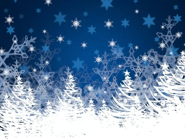 Winter Weihnachten Hintergrund Mit Schneeflocken — Stockfoto