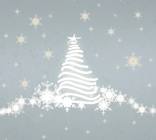 Λευκό Φόντο Χριστουγεννιάτικο Δέντρο — Φωτογραφία Αρχείου