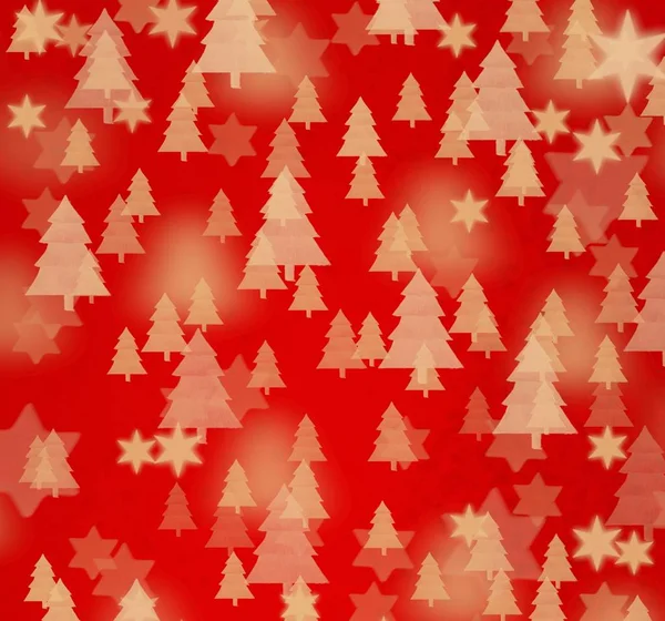 Boże Narodzenie Tło Czerwonymi Sercami — Zdjęcie stockowe