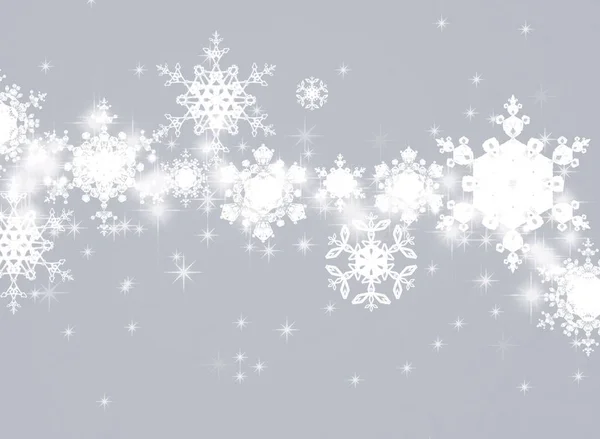 Abstracte Kerstachtergrond Met Sneeuwvlokken — Stockfoto