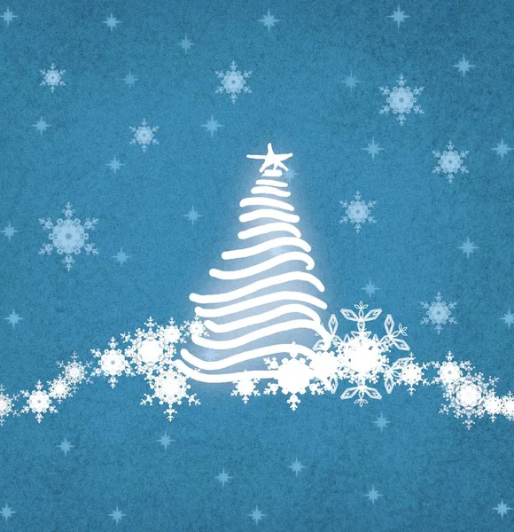 Fehér Háttér Karácsonyfa — Stock Fotó