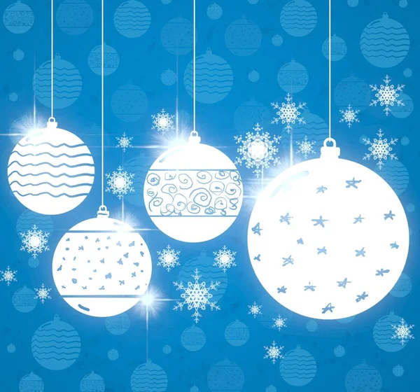 Vector Illustration Christmas Balls — Stock Photo, Image