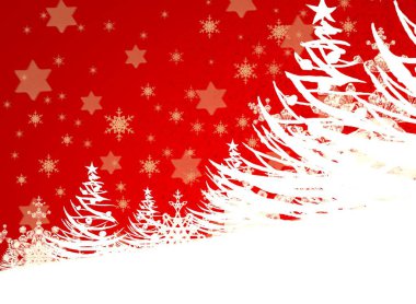 Kar taneleriyle soyut noel arkaplanı