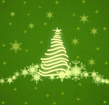 Yılbaşı ağacının vektör çizimi