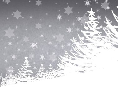 Kar taneleriyle soyut noel arkaplanı