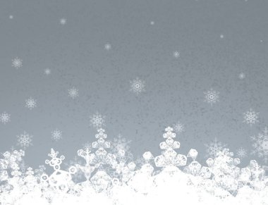 kar taneleri ile beyaz gökyüzü arka plan