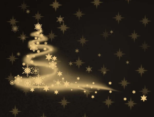 圣诞节天空背景与星星 — 图库照片
