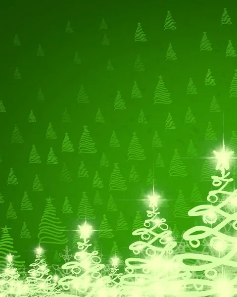 Karácsonyfa Háttér Hópelyhek — Stock Fotó