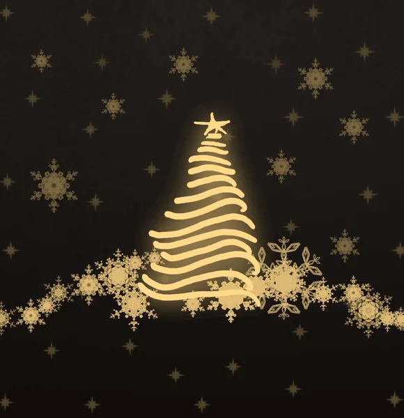 クリスマス ツリーと白い背景 — ストック写真