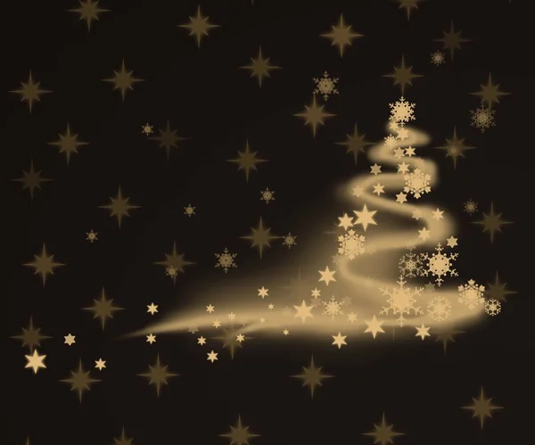 Fond Ciel Noël Avec Des Étoiles — Photo