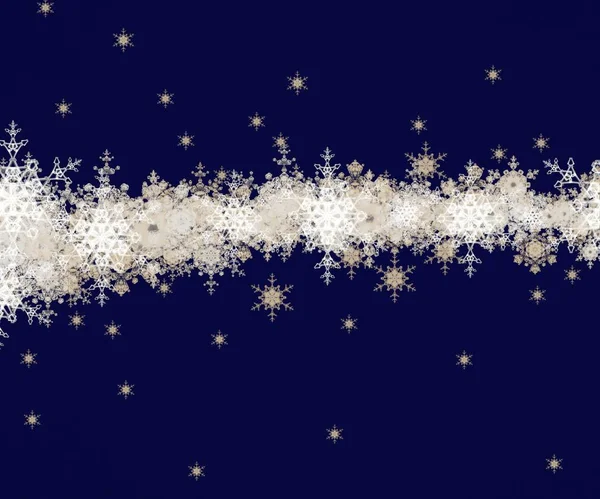 Fundo Céu Natal Com Flocos Neve — Fotografia de Stock