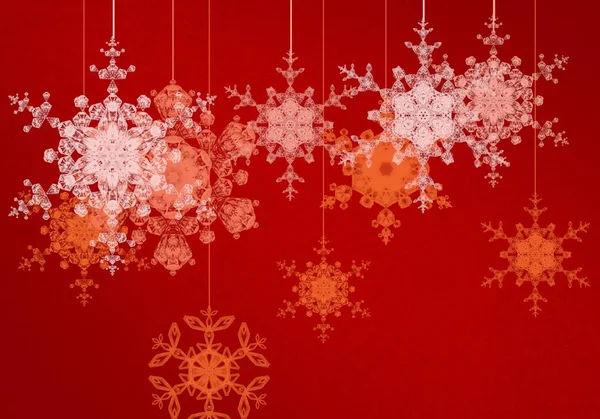 Abstrakte Weihnachten Hintergrund Mit Schneeflocken — Stockfoto