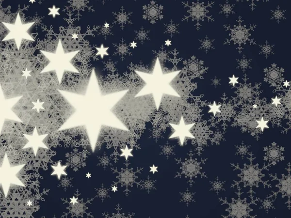 白色圣诞树与星星 — 图库照片