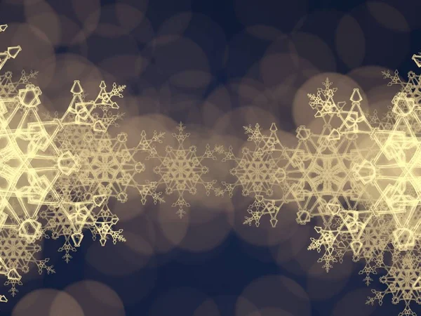 Fondo Navidad Abstracto Con Copos Nieve — Foto de Stock