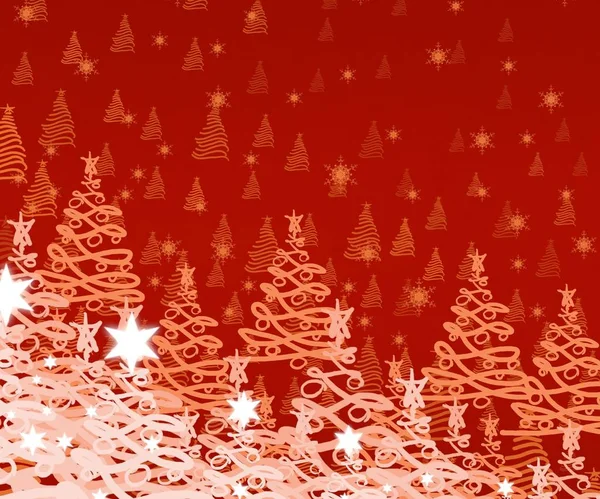 Fondo Rojo Navidad Con Estrellas —  Fotos de Stock